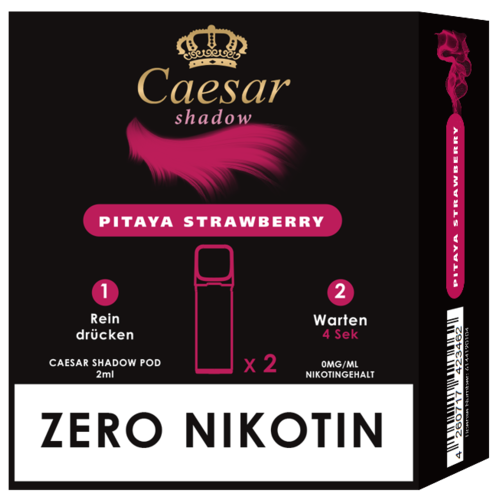 Caesar Caesar Shadow - Pitaya Strawberry - Prefilled Liquid Pod - 2 ml - Nikotinfrei - 2er Pack