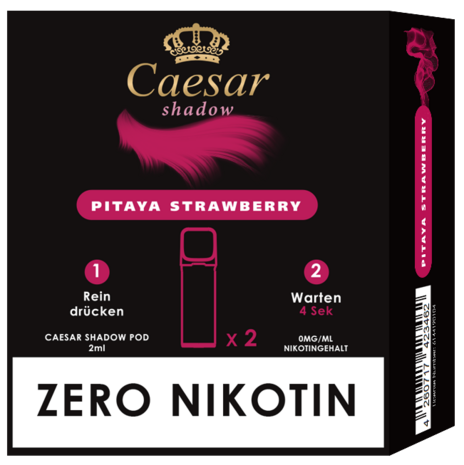 Caesar Caesar Shadow - Pitaya Strawberry - Liquid Pod - 2 ml - Nikotinfrei - 2er Pack (4ml)