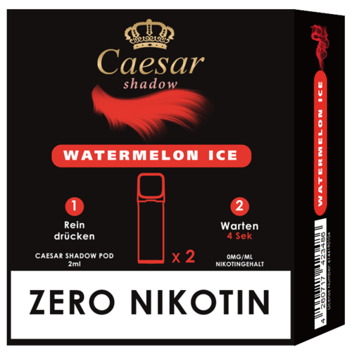 Caesar Caesar Shadow - Watermelon Ice - Prefilled Liquid Pod - 2 ml - Nikotinfrei - 2er Pack