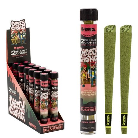 G-Rollz G-Rollz - Watermelon Sunrise Blunt Cones - Cheech & Chong Terpene Infused - King Size - 2 Stück G-Rollz G-Rollz - Watermelon Sunrise Blunt Cones - Cheech & Chong Terpene Infused - King Size - 2 Stück