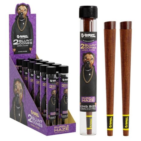 G-Rollz G-Rollz - The Dog Purple Haze Blunt Cones - King Size - 2 Stück G-Rollz G-Rollz - The Dog Purple Haze Blunt Cones - King Size - 2 Stück