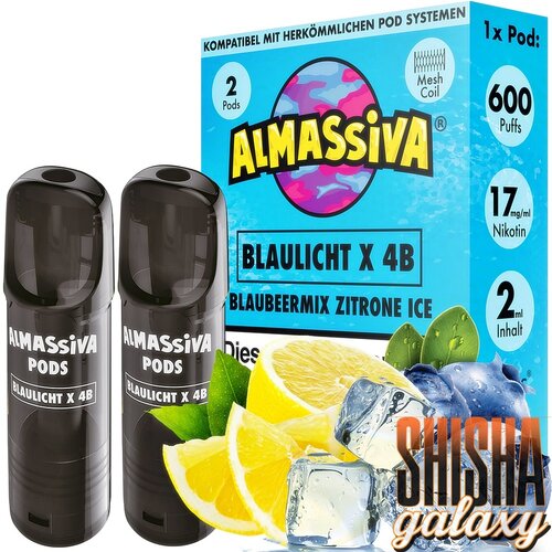 Al Massiva Al Massiva - Blaulicht X 4B - Prefilled Liquid Pod - 2 ml - Nikotin 17 mg - 2er Pack