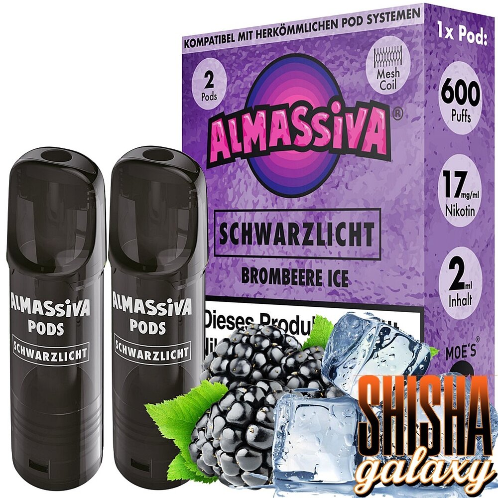 Al Massiva Al Massiva - Schwarzlicht - Liquid Pod - 2 ml - Nikotin 17 mg - 2er Pack (4ml) Al Massiva Al Massiva - Schwarzlicht - Liquid Pod - 2 ml - Nikotin 17 mg - 2er Pack (4ml)