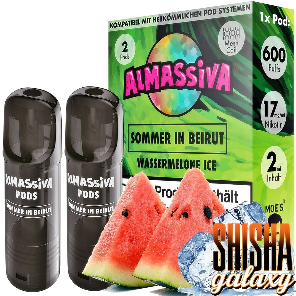 Al Massiva Al Massiva - Sommer in Beirut - Liquid Pod - 2 ml - Nikotin 17 mg - 2er Pack (4ml) Al Massiva Al Massiva - Sommer in Beirut - Liquid Pod - 2 ml - Nikotin 17 mg - 2er Pack (4ml)