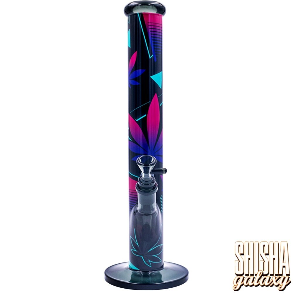 Fire Flow B1 Fire Flow™ x Black Leaf® - Cylinder Bong - Leaves 37/2 - (No. 3) - 400 mm x 51 mm - NS 14/19 - Glasbong Fire Flow B1 Fire Flow™ x Black Leaf® - Cylinder Bong - Leaves 37/2 - (No. 3) - 400 mm x 51 mm - NS 14/19 - Glasbong
