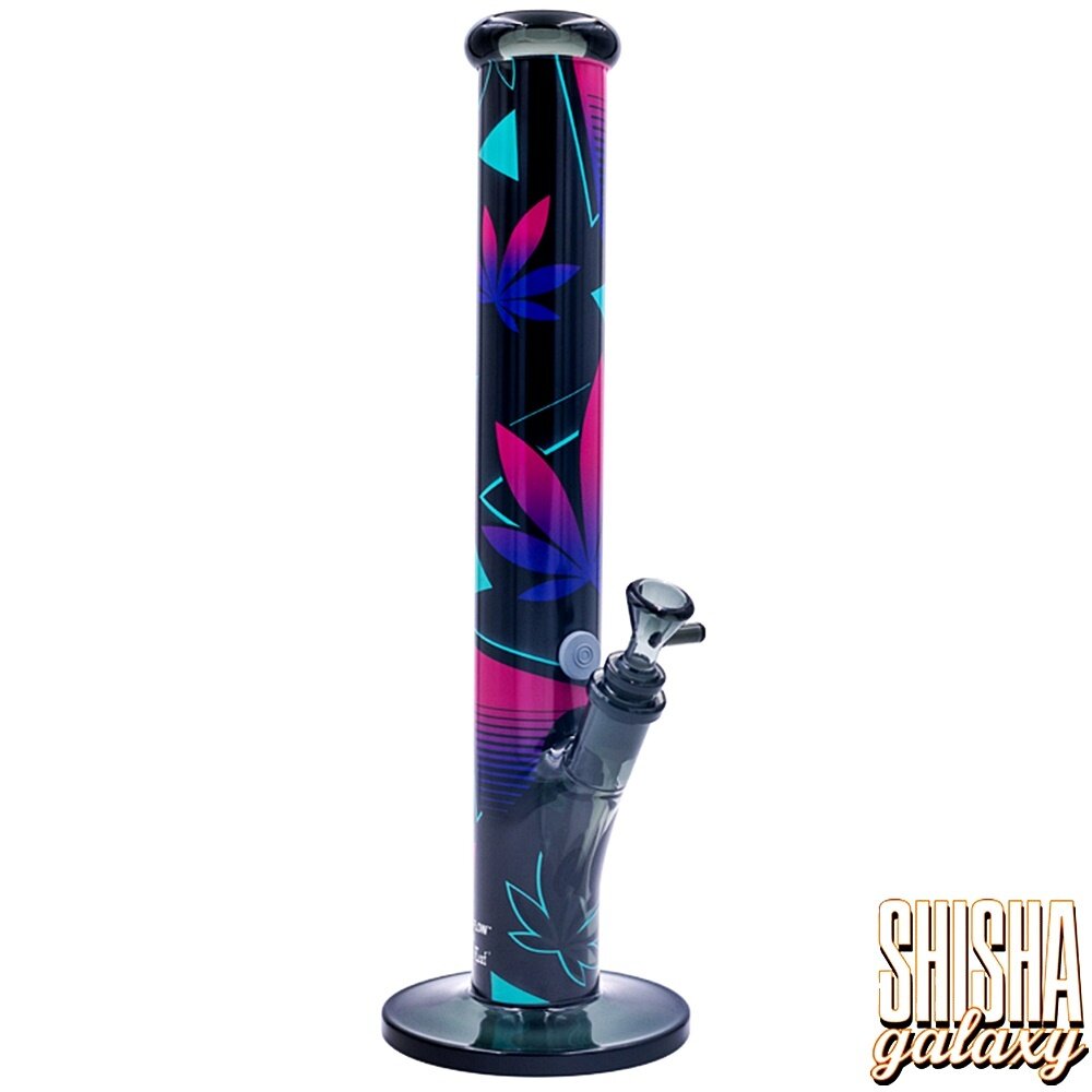 Fire Flow B1 Fire Flow™ x Black Leaf® - Cylinder Bong - Leaves 37/2 - (No. 3) - 400 mm x 51 mm - NS 14/19 - Glasbong Fire Flow B1 Fire Flow™ x Black Leaf® - Cylinder Bong - Leaves 37/2 - (No. 3) - 400 mm x 51 mm - NS 14/19 - Glasbong