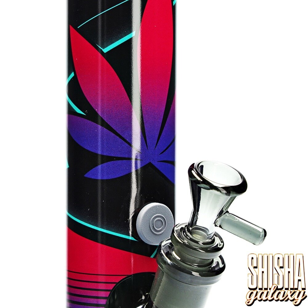 Fire Flow B1 Fire Flow™ x Black Leaf® - Cylinder Bong - Leaves 37/2 - (No. 3) - 400 mm x 51 mm - NS 14/19 - Glasbong Fire Flow B1 Fire Flow™ x Black Leaf® - Cylinder Bong - Leaves 37/2 - (No. 3) - 400 mm x 51 mm - NS 14/19 - Glasbong