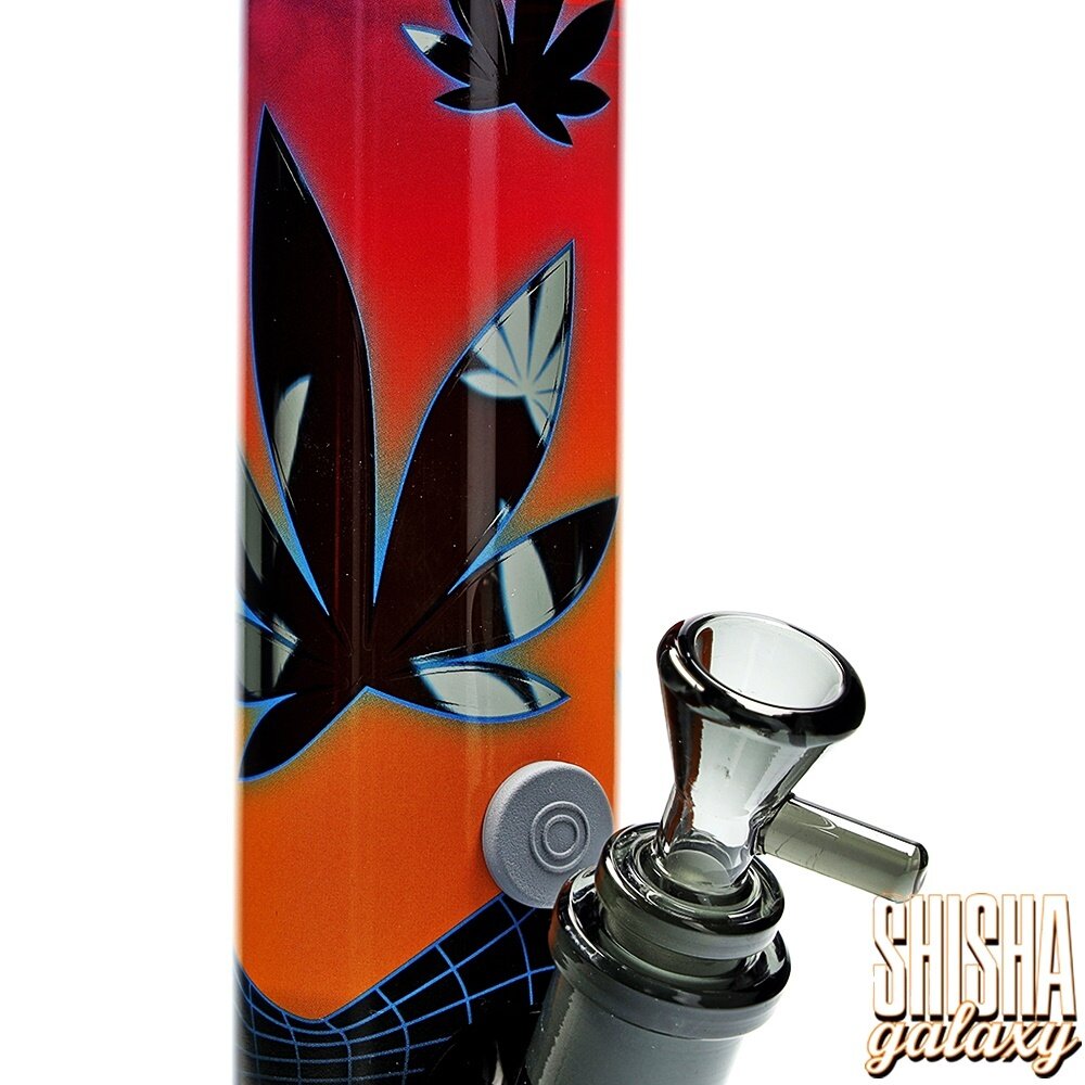 Fire Flow B1 Fire Flow™ x Black Leaf® - Cylinder Bong - Leaves 37/3 - (No. 4) - 400 mm x 51 mm - NS 14/19 - Glasbong