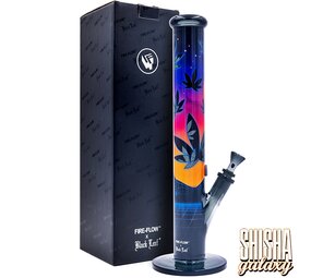 Fire Flow Cylinder Bong - Leaves 37/3 - (No. 4) - 400 mm x 51 mm - NS 14/19 - Glasbong Fire Flow Cylinder Bong - Leaves 37/3 - (No. 4) - 400 mm x 51 mm - NS 14/19 - Glasbong