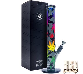 Fire Flow Cylinder Bong - Leaves Gardient - No. 5 - 400 mm x 51 mm - NS 14/19 - Glasbong Fire Flow Cylinder Bong - Leaves Gardient - No. 5 - 400 mm x 51 mm - NS 14/19 - Glasbong