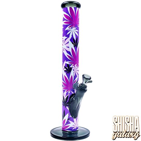 Fire Flow B1 Fire Flow™ x Black Leaf® - Cylinder Bong - Pink Leaves - No. 8 - 400 mm x 51 mm - NS 14/19 - Glasbong Fire Flow B1 Fire Flow™ x Black Leaf® - Cylinder Bong - Pink Leaves - No. 8 - 400 mm x 51 mm - NS 14/19 - Glasbong