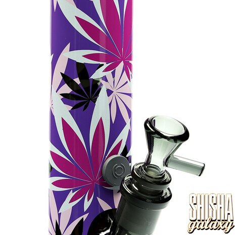 Fire Flow B1 Fire Flow™ x Black Leaf® - Cylinder Bong - Pink Leaves - No. 8 - 400 mm x 51 mm - NS 14/19 - Glasbong Fire Flow B1 Fire Flow™ x Black Leaf® - Cylinder Bong - Pink Leaves - No. 8 - 400 mm x 51 mm - NS 14/19 - Glasbong