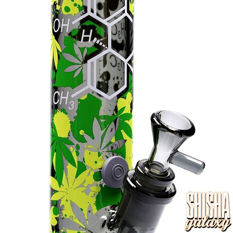 Fire Flow B1 Fire Flow™ x Black Leaf® - Cylinder Bong - The Molecule - No. 9 - 400 mm x 51 mm - NS 14/19 - Glasbong Fire Flow B1 Fire Flow™ x Black Leaf® - Cylinder Bong - The Molecule - No. 9 - 400 mm x 51 mm - NS 14/19 - Glasbong