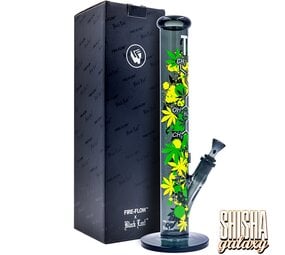 Fire Flow Cylinder Bong - The Molecule - No. 9 - 400 mm x 51 mm - NS 14/19 - Glasbong Fire Flow Cylinder Bong - The Molecule - No. 9 - 400 mm x 51 mm - NS 14/19 - Glasbong