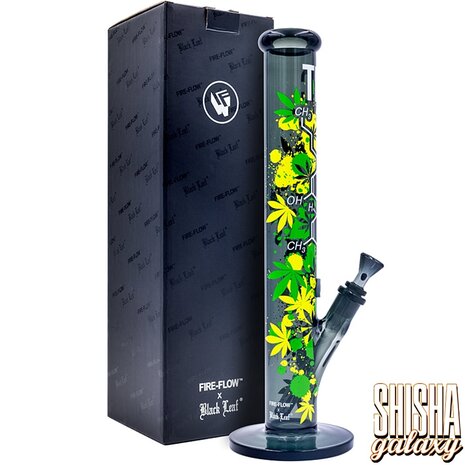Fire Flow B1 Fire Flow™ x Black Leaf® - Cylinder Bong - The Molecule - No. 9 - 400 mm x 51 mm - NS 14/19 - Glasbong Fire Flow B1 Fire Flow™ x Black Leaf® - Cylinder Bong - The Molecule - No. 9 - 400 mm x 51 mm - NS 14/19 - Glasbong