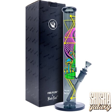 Fire Flow B1 Fire Flow™ x Black Leaf® - Cylinder Bong - Trippy Alien - No. 10 - 400 mm x 51 mm - NS 14/19 - Glasbong Fire Flow B1 Fire Flow™ x Black Leaf® - Cylinder Bong - Trippy Alien - No. 10 - 400 mm x 51 mm - NS 14/19 - Glasbong