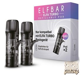 Elfbar ELFA Turbo - Leer-Pods - 0,8 Ohm - 2er Pack Elfbar ELFA Turbo - Leer-Pods - 0,8 Ohm - 2er Pack