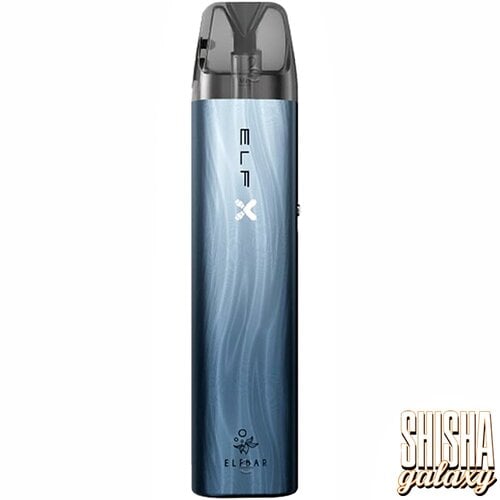 Elf Bar ElfX by Elfbar - Pod Kit Set - Akku 1000 mAh - Dark Sea (Wiederaufladbare Mehrweg E-Zigarette) + 2x Liquid Leer-Pods (0,6 Ohm & 0,8 Ohm)