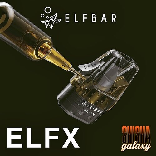 Elf Bar ElfX by Elfbar - Pod Kit Set - Akku 1000 mAh - Silver (Wiederaufladbare Mehrweg E-Zigarette) + 2x Liquid Leer-Pods (0,6 Ohm & 0,8 Ohm)