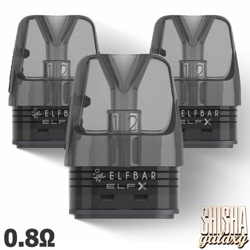 Elf Bar ElfX by Elfbar - Refillable - Liquid Pods - 3er Pack - 0,8 Ohm