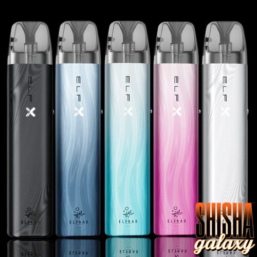 Elf Bar ElfX by Elfbar - Pod Kit Set - Akku 1000 mAh - Black (Wiederaufladbare Mehrweg E-Zigarette) + 2x Liquid Leer-Pods (0,6 Ohm & 0,8 Ohm)