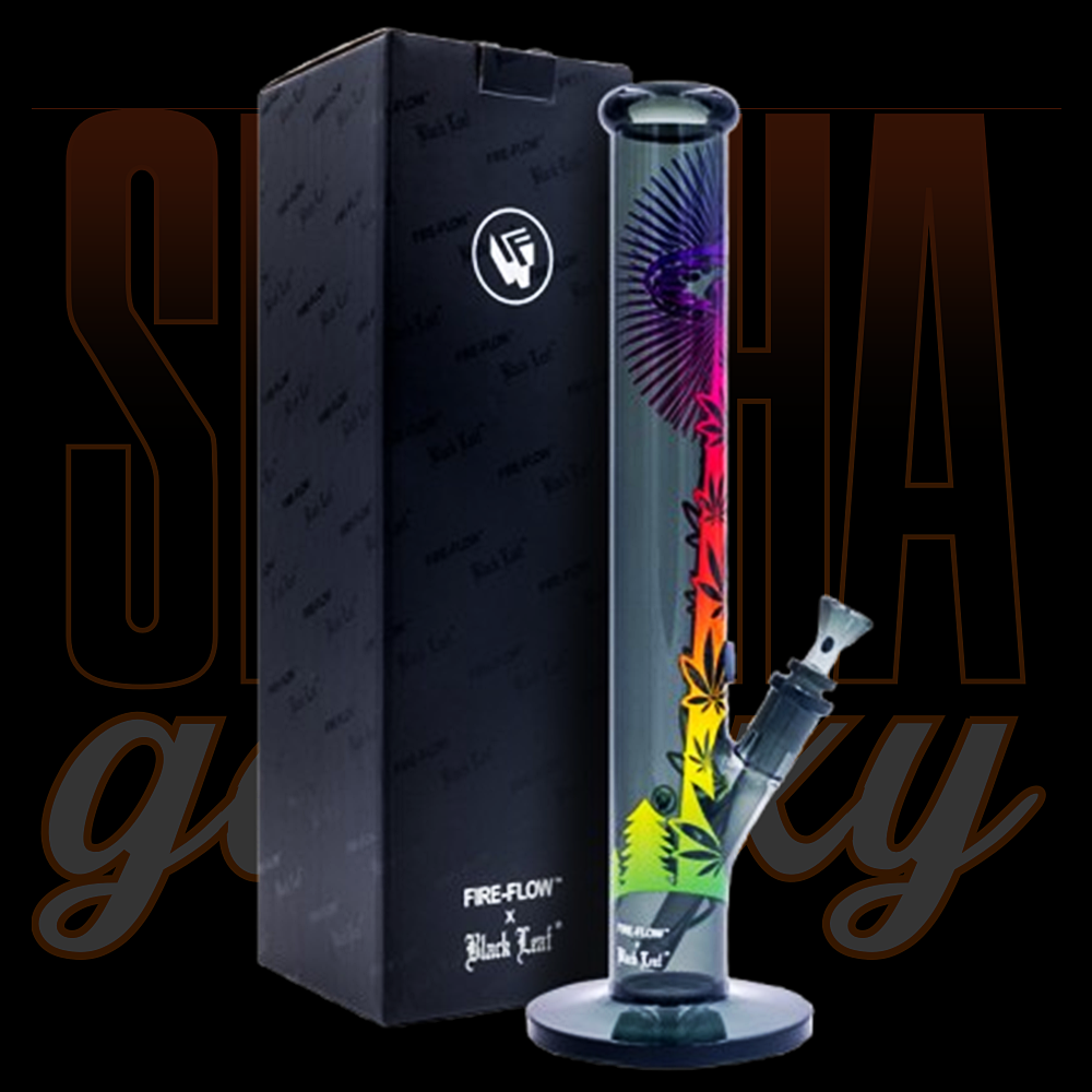 Fire Flow B1 Fire Flow™ x Black Leaf® - Cylinder Bong - Ufo Gardient - No. 1 - 400 mm x 51 mm - NS 14/19 - Glasbong Fire Flow B1 Fire Flow™ x Black Leaf® - Cylinder Bong - Ufo Gardient - No. 1 - 400 mm x 51 mm - NS 14/19 - Glasbong