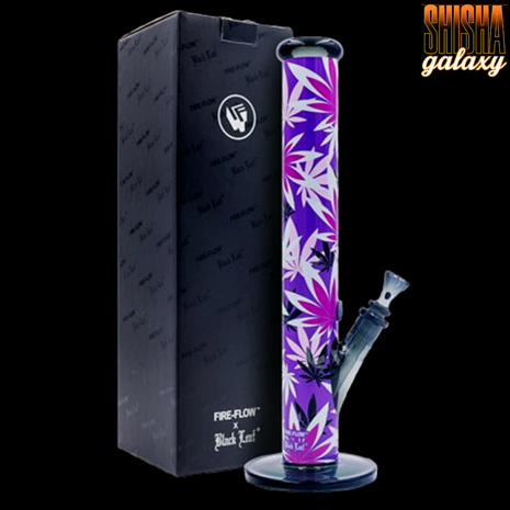 Fire Flow B1 Fire Flow™ x Black Leaf® - Cylinder Bong - Pink Leaves - No. 8 - 400 mm x 51 mm - NS 14/19 - Glasbong Fire Flow B1 Fire Flow™ x Black Leaf® - Cylinder Bong - Pink Leaves - No. 8 - 400 mm x 51 mm - NS 14/19 - Glasbong