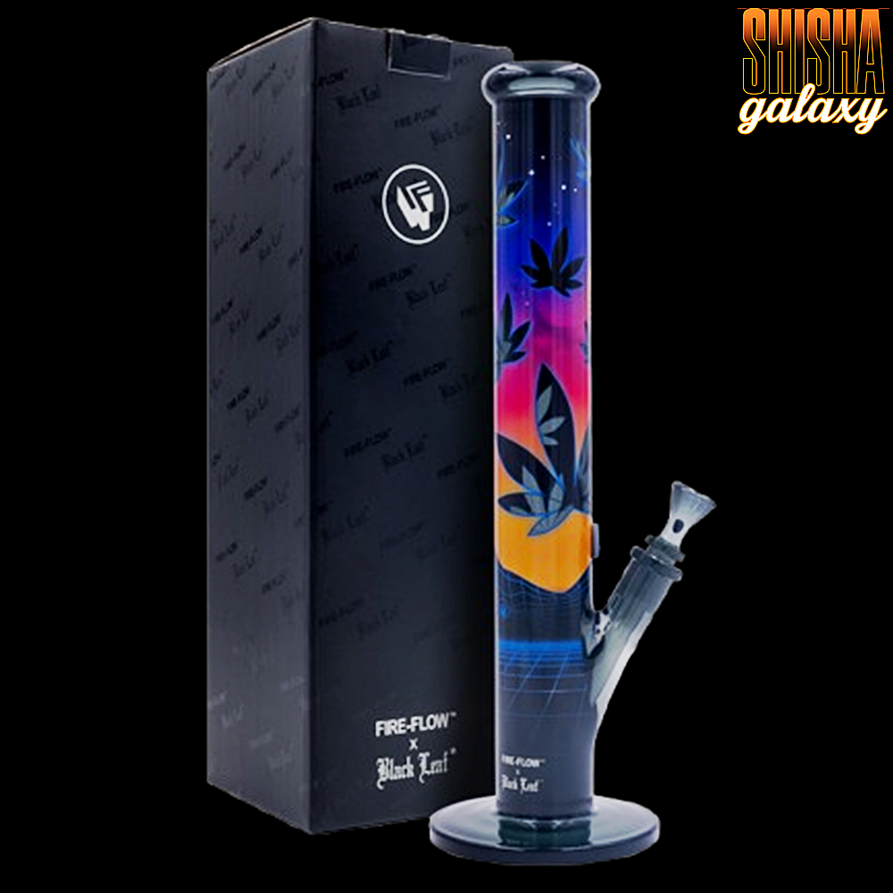 Fire Flow B1 Fire Flow™ x Black Leaf® - Cylinder Bong - Leaves 37/3 - (No. 4) - 400 mm x 51 mm - NS 14/19 - Glasbong