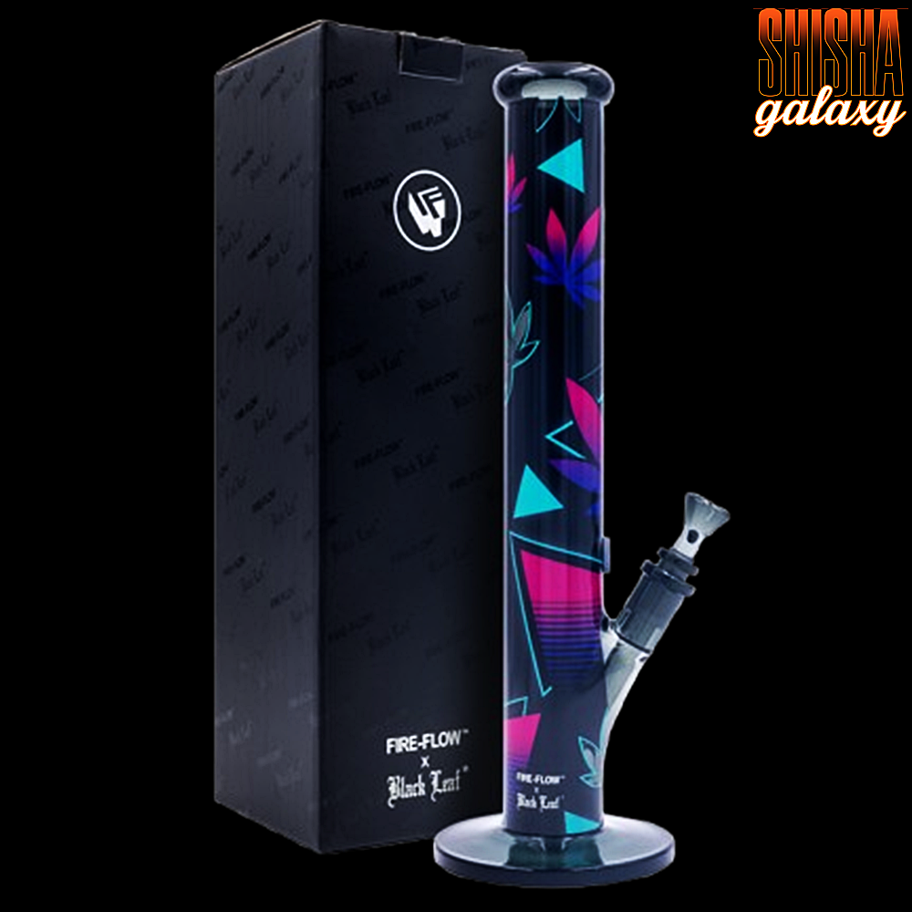 Fire Flow B1 Fire Flow™ x Black Leaf® - Cylinder Bong - Leaves 37/2 - (No. 3) - 400 mm x 51 mm - NS 14/19 - Glasbong Fire Flow B1 Fire Flow™ x Black Leaf® - Cylinder Bong - Leaves 37/2 - (No. 3) - 400 mm x 51 mm - NS 14/19 - Glasbong