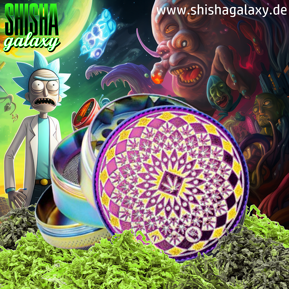 Fire Flow Fire Flow - Metall Grinder - Icy Leaf Pattern - Ø 50 mm - 4 Teilig - Rainbow Fire Flow Fire Flow - Metall Grinder - Icy Leaf Pattern - Ø 50 mm - 4 Teilig - Rainbow