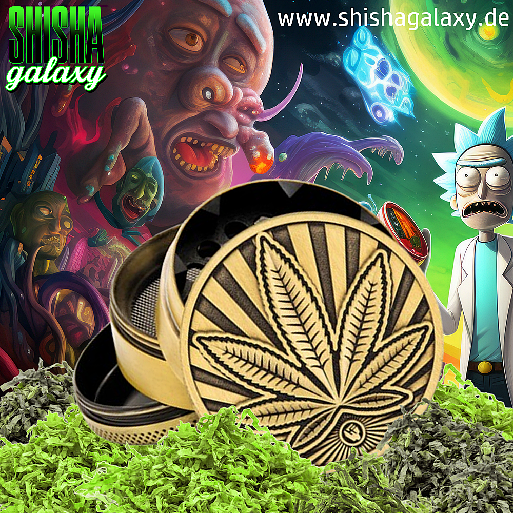 Fire Flow Fire Flow - Metall Grinder - Highlife - Ø 50 mm - 4 Teilig - Gold