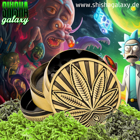 Fire Flow Fire Flow - Metall Grinder - Highlife - Ø 50 mm - 4 Teilig - Gold