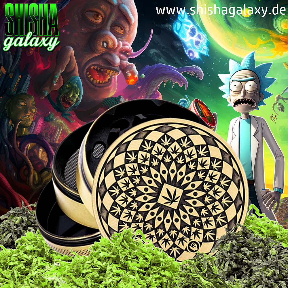 Fire Flow Fire Flow - Metall Grinder - Leaf Pattern - Ø 50 mm - 4 Teilig - Gold Fire Flow Fire Flow - Metall Grinder - Leaf Pattern - Ø 50 mm - 4 Teilig - Gold