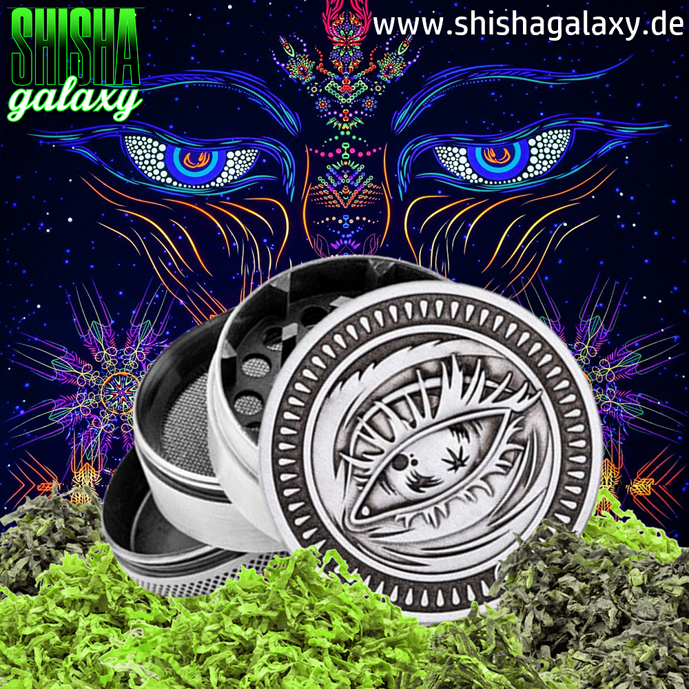 Fire Flow Fire Flow - Metall Grinder - Faded - Ø 50 mm - 4 Teilig - Silver