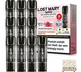 Lost Mary Tappo Tappo - Strawberry Raspberry Cherry Ice - Liquid Pod - Nikotin 20 mg - 10er Pack Lost Mary Tappo Tappo - Strawberry Raspberry Cherry Ice - Liquid Pod - Nikotin 20 mg - 10er Pack