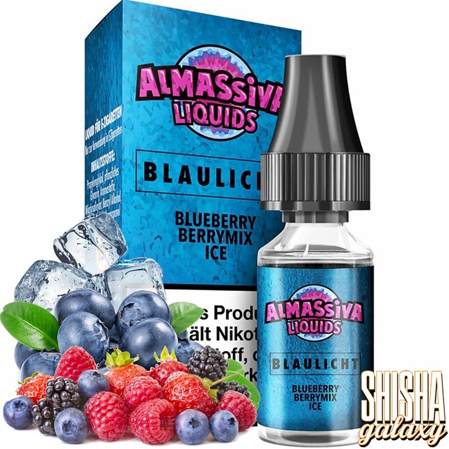 Al Massiva - Blaulicht - E-Liquid - Nikotin 10 mg/ml - Nikotinsalz - Shisha  Galaxy