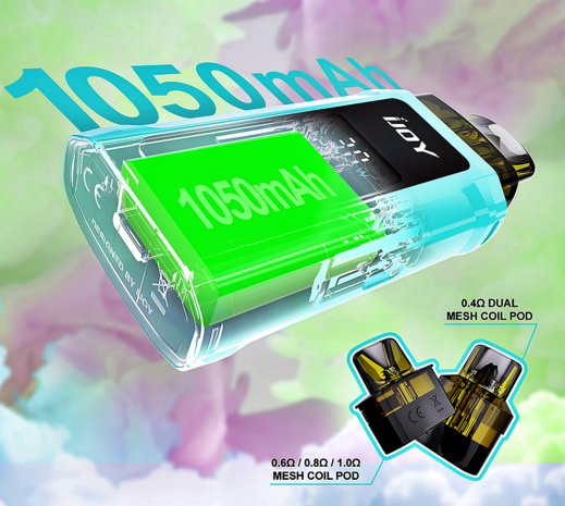 IJoy IJOY Captain 30 - Pod Kit - Akku 1050 mAh - 2ml - White - E-Zigaretten-Set inkl. 2x Leer-Pods