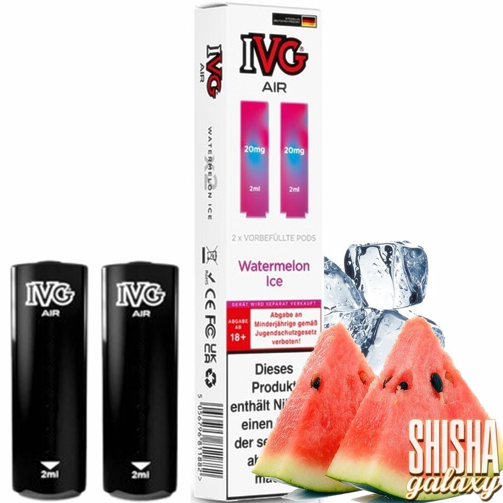 IVG IVG Air - Watermelon Ice - Liquid Pod - 2 ml - Nikotin 20 mg - 2er Pack (4ml) IVG IVG Air - Watermelon Ice - Liquid Pod - 2 ml - Nikotin 20 mg - 2er Pack (4ml)