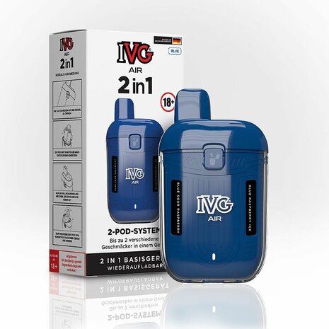 IVG IVG Air 2in1 - Pod Kit - Akku 780 mAh - Blue - 2-Pod-System - E-Zigarette