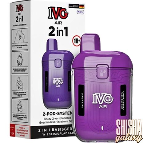 IVG IVG Air 2in1 - Pod Kit - Akku 780 mAh - Purple - 2-Pod-System - E-Zigarette
