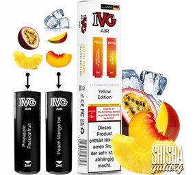 IVG IVG Air - Yellow Edition - Liquid Pod - Nikotin 20 mg - 2er Multipack IVG IVG Air - Yellow Edition - Liquid Pod - Nikotin 20 mg - 2er Multipack