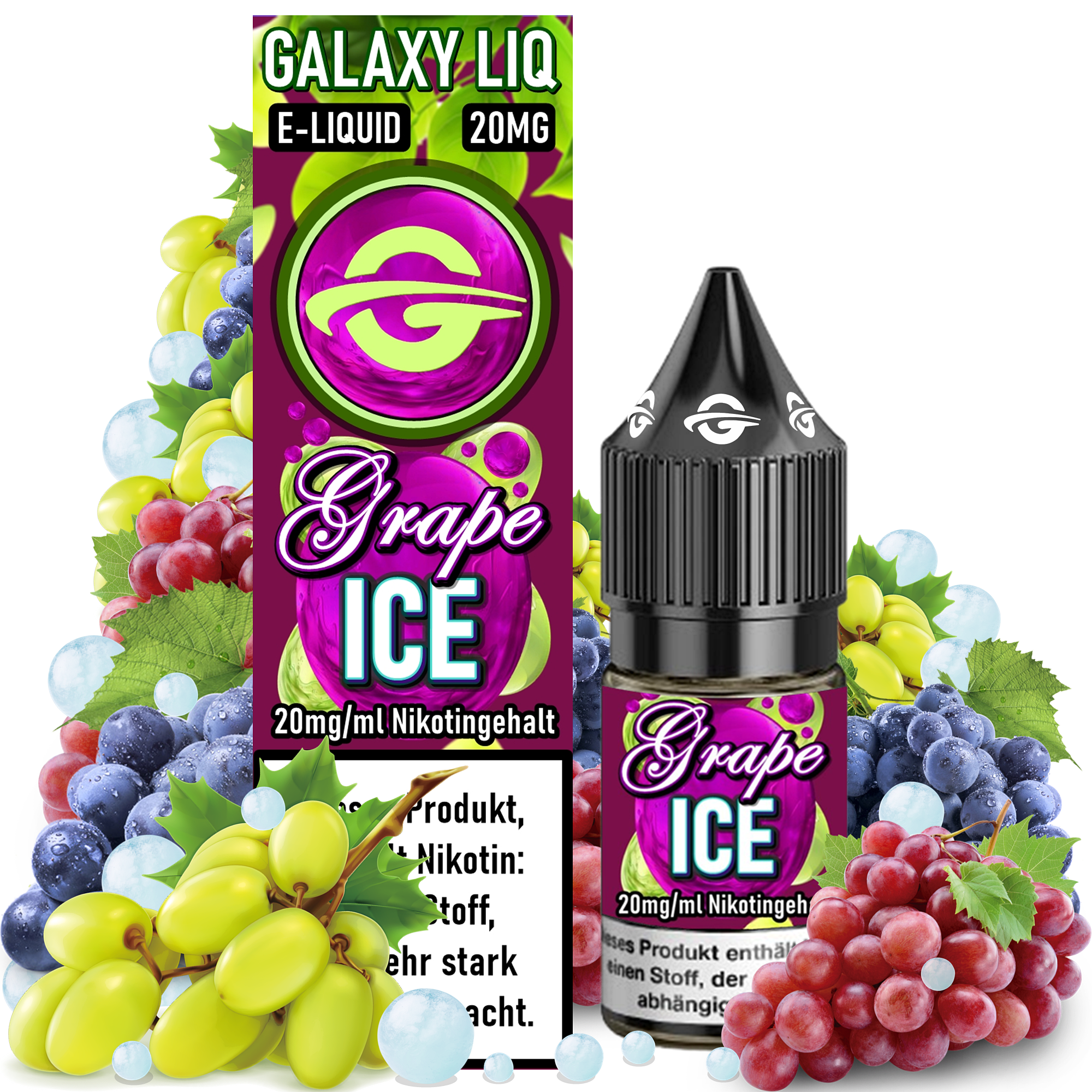 grape ice liquid mit nikotin Galaxy LIQ - Grape Ice - E-Liquid / Nikotinsalz - Nikotin 20 mg