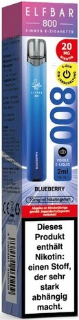 Elfbar Elfbar 800 - Blueberry - 800 Züge / Nikotin 20 mg - Einweg E-Zigarette Elfbar Elfbar 800 - Blueberry - 800 Züge / Nikotin 20 mg - Einweg E-Zigarette