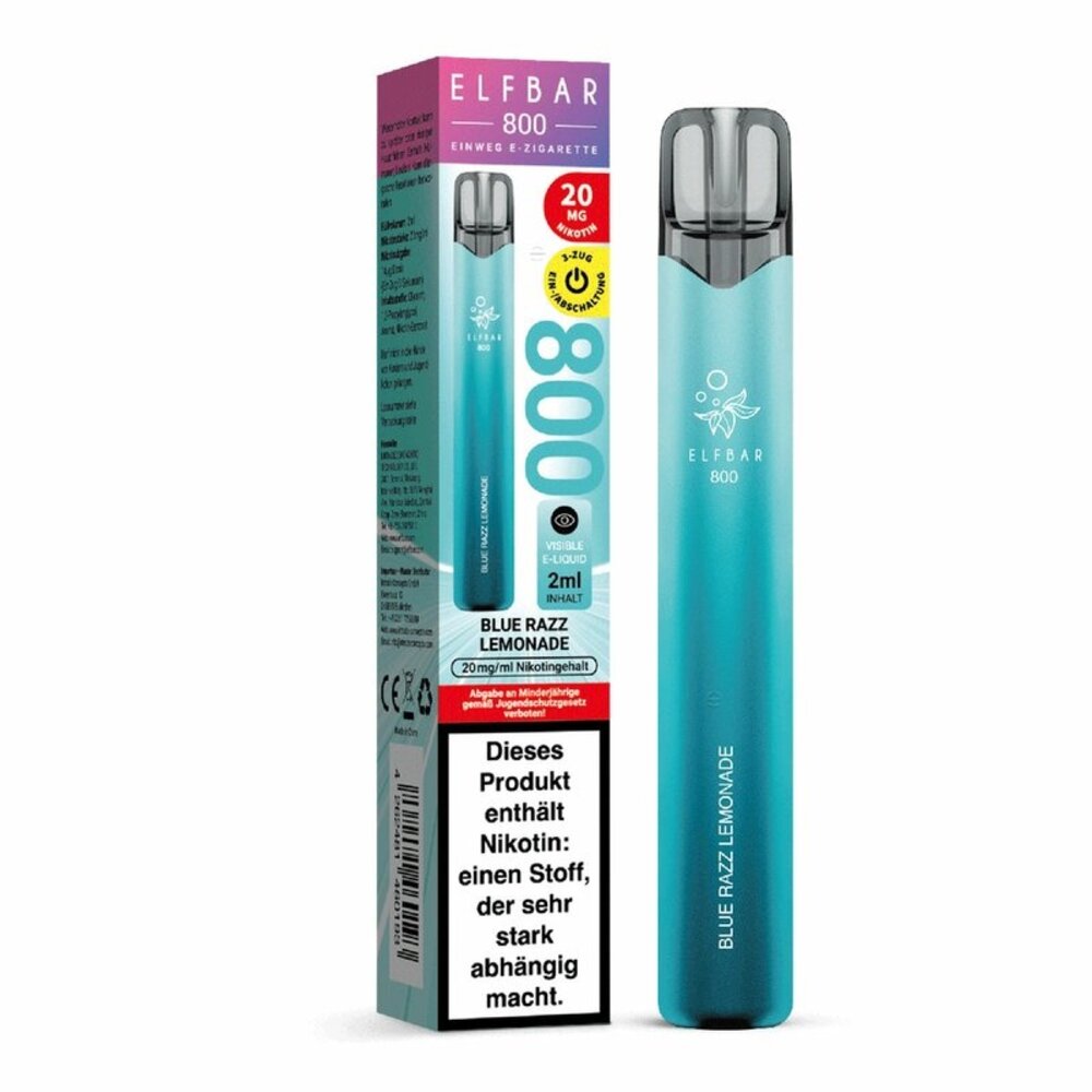 Elfbar Elfbar 800 - Blue Razz Lemonade - 800 Züge / Nikotin 20 mg - Einweg E-Zigarette Elfbar Elfbar 800 - Blue Razz Lemonade - 800 Züge / Nikotin 20 mg - Einweg E-Zigarette