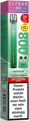 Elfbar Elfbar 800 - Cactus Ice - 800 Züge / Nikotin 20 mg - Einweg E-Zigarette Elfbar Elfbar 800 - Cactus Ice - 800 Züge / Nikotin 20 mg - Einweg E-Zigarette