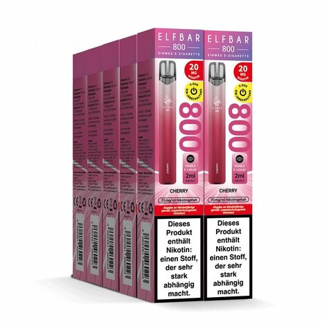 Elfbar Elfbar 800 - Cherry - 800 Züge / Nikotin 20 mg - Einweg E-Zigarette Elfbar Elfbar 800 - Cherry - 800 Züge / Nikotin 20 mg - Einweg E-Zigarette