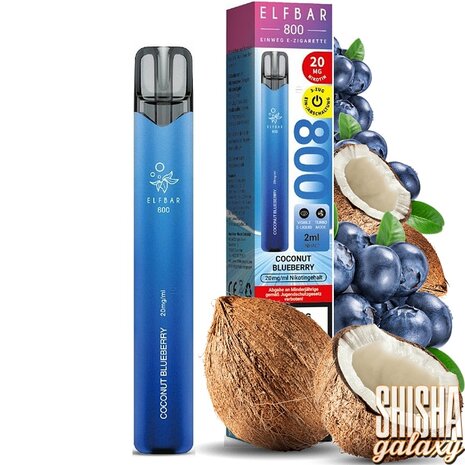 Elfbar Elfbar 800 - Blueberry Coconut - 800 Züge / Nikotin 20 mg - Einweg E-Zigarette Elfbar Elfbar 800 - Blueberry Coconut - 800 Züge / Nikotin 20 mg - Einweg E-Zigarette