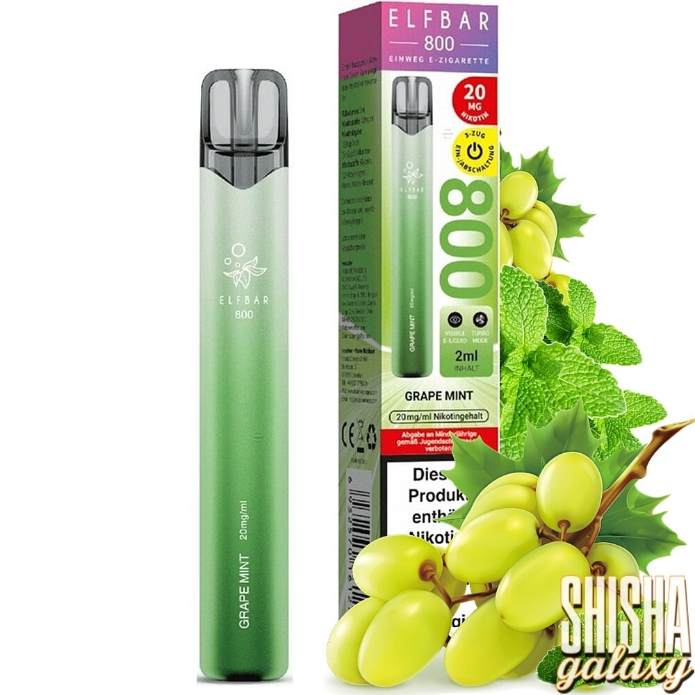 Elfbar Elfbar 800 - Grape Mint - 800 Züge / Nikotin 20 mg - Einweg E-Zigarette Elfbar Elfbar 800 - Grape Mint - 800 Züge / Nikotin 20 mg - Einweg E-Zigarette