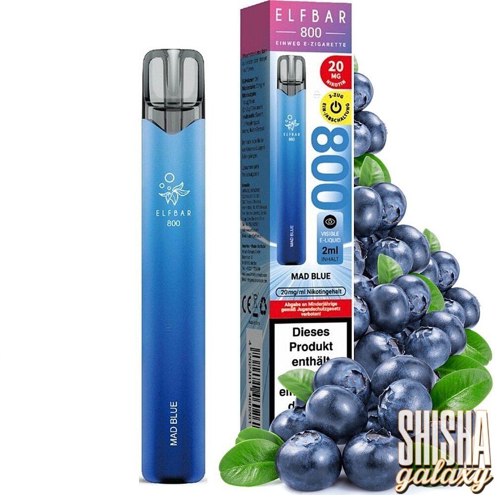Elfbar Elfbar 800 -Mad Blue - 800 Züge / Nikotin 20 mg - Einweg E-Zigarette Elfbar Elfbar 800 -Mad Blue - 800 Züge / Nikotin 20 mg - Einweg E-Zigarette
