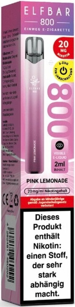 Elfbar Elfbar 800 - Pink Lemonade - 800 Züge / Nikotin 20 mg - Einweg E-Zigarette Elfbar Elfbar 800 - Pink Lemonade - 800 Züge / Nikotin 20 mg - Einweg E-Zigarette